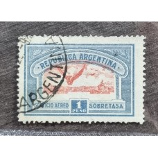 ARGENTINA 1928 GJ 650a ESTAMPILLA VARIEDAD CENTRO DESPLAZADO MUY RARA U$ 50